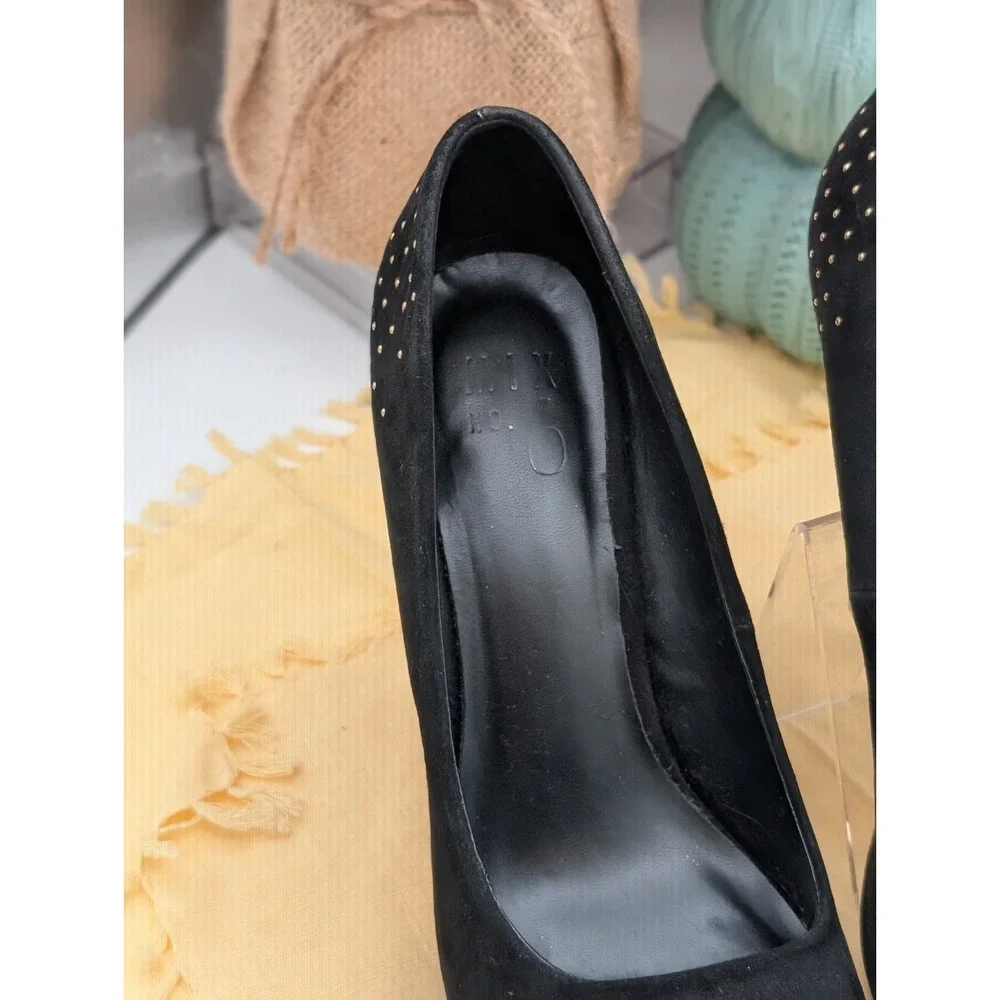 Mix No. 6 Neree Black Studded Platform Pumps Heels Women's Size 8 With Box
